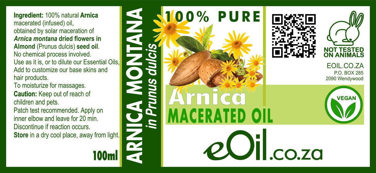 eOil.co.za massage recipe synergy essential and carrier oils muscle aches bay laurel, wintergreen, arnica, lavandin