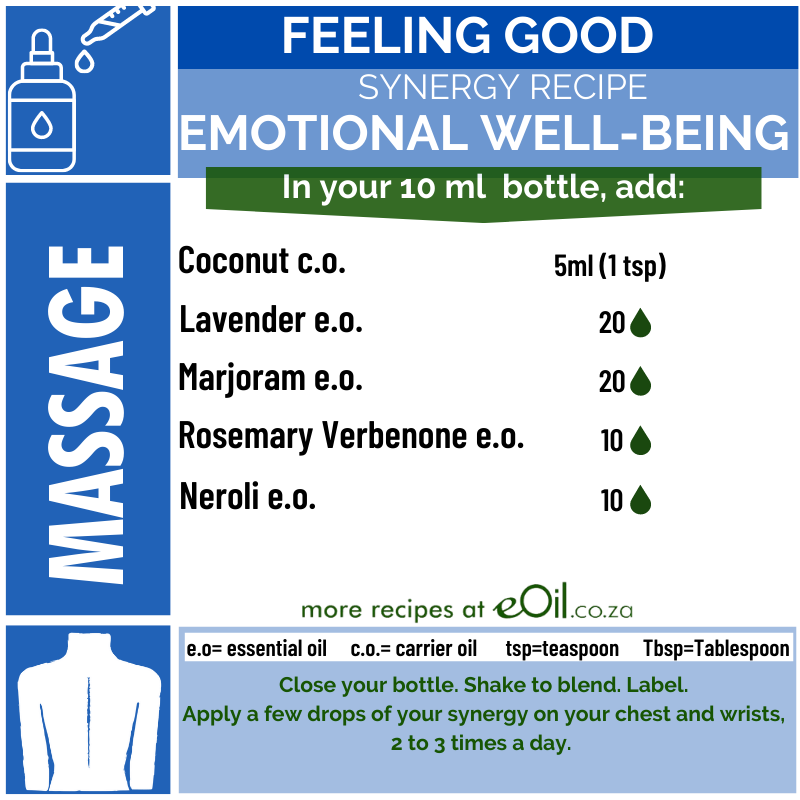 Emotional well-being recipe synergy essential oils - eOil.co.za