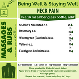 Essential oils neck pains soothing massage synergy recipe