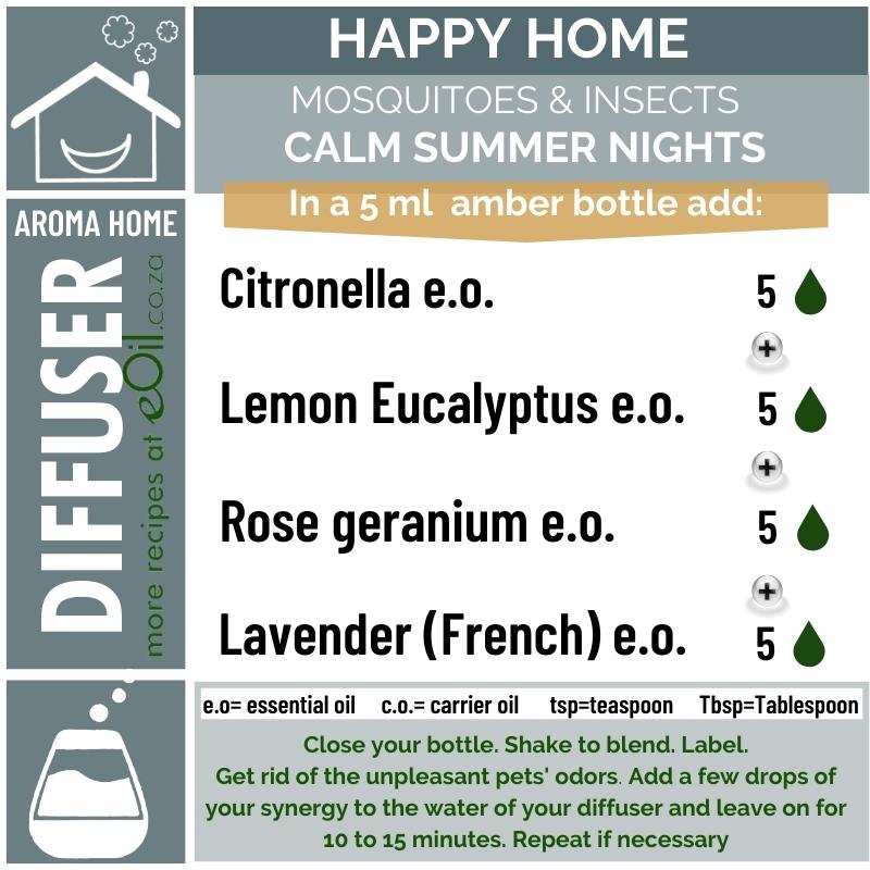 CALM SUMMER NIGHTS RECIPE SYNERGY - eOil.co.za