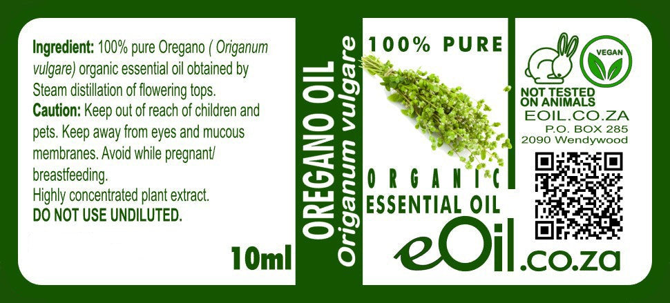 Oregano oil (Origanum) Organic Essential Oils 10 ml - eOil.co.za