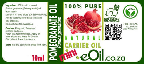 pomegranate carrier oil 10 ml eoil.co.za