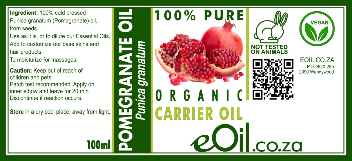 Pomegranate Carrier Oil (Punica granatum) - 100 ml - eOil.co.za