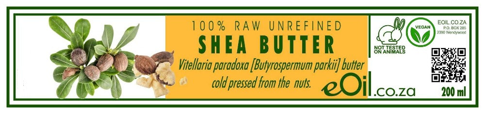 SHEA BUTTER RAW UNREFINED (Vitellaria paradoxa Butyrospermum parkii) 200 ml - eOil.co.za