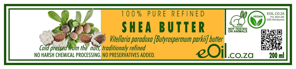SHEA BUTTER PURE REFINED (Vitellaria paradoxa Butyrospermum parkii) 200 ml - eOil.co.za