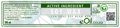 SOY WAX FLAKES PURE NON OGM ACTIVE INGREDIENT 200 ml - eOil.co.za