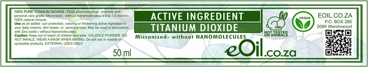 eOil.co.za titanium dioxide active ingredient 50 ml