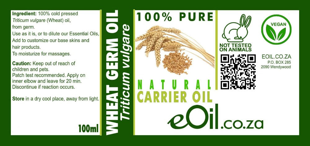 WHEAT GERM NATURAL CARRIER OIL (Triticum vulgare) 100 ml - eOil.co.za