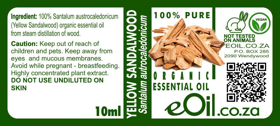 Sandalwood Organic Essential Oil 10 ml - eOil.co.za