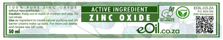 ZINC OXIDE POWDER ACTIVE INGREDIENT (without nanoparticules) 50 ml - eOil.co.za
